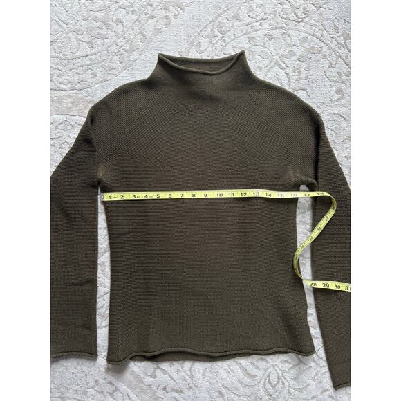 Theory 100% Cashmere Rollneck Sweater – Army Green – Women’s Small - Picture 4 of 8
